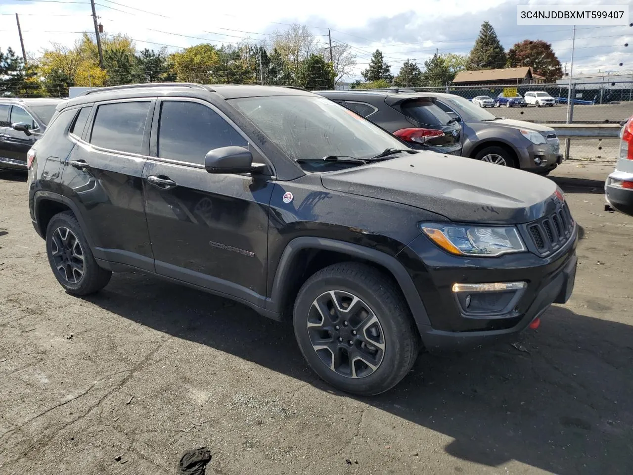 2021 Jeep Compass Trailhawk VIN: 3C4NJDDBXMT599407 Lot: 76299214