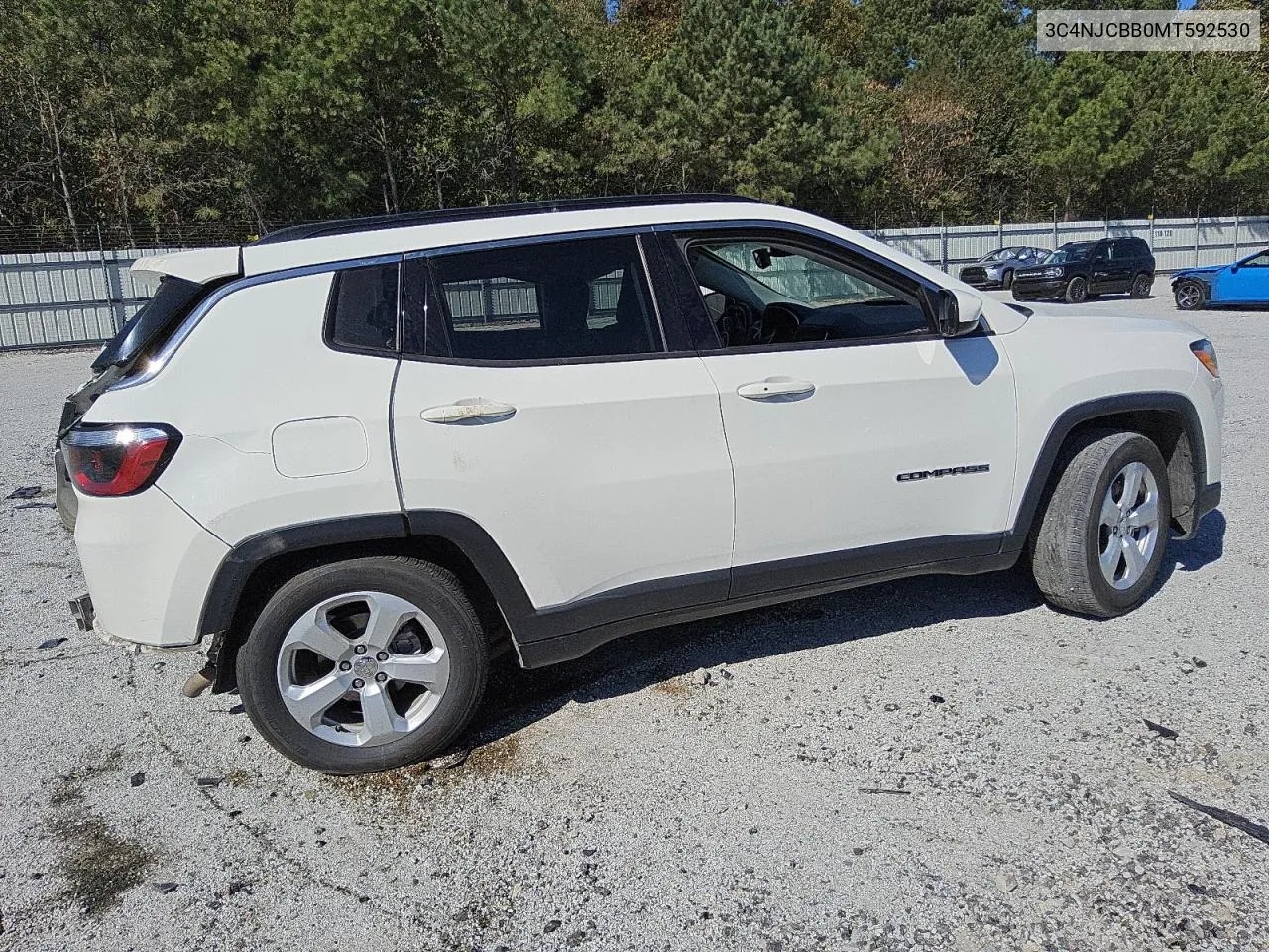 2021 Jeep Compass Latitude VIN: 3C4NJCBB0MT592530 Lot: 76749294