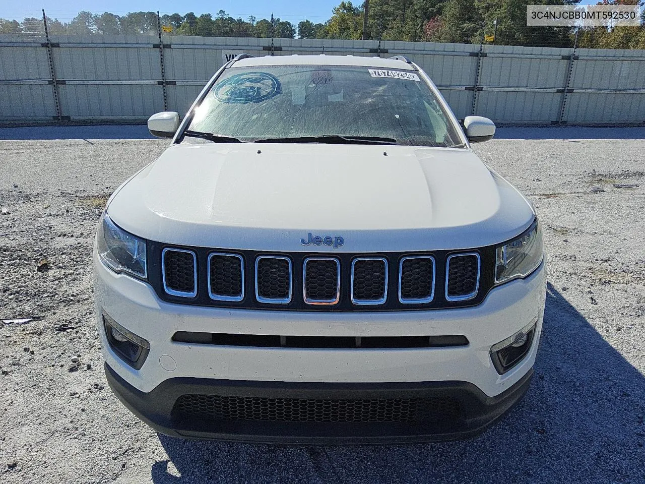 2021 Jeep Compass Latitude VIN: 3C4NJCBB0MT592530 Lot: 76749294