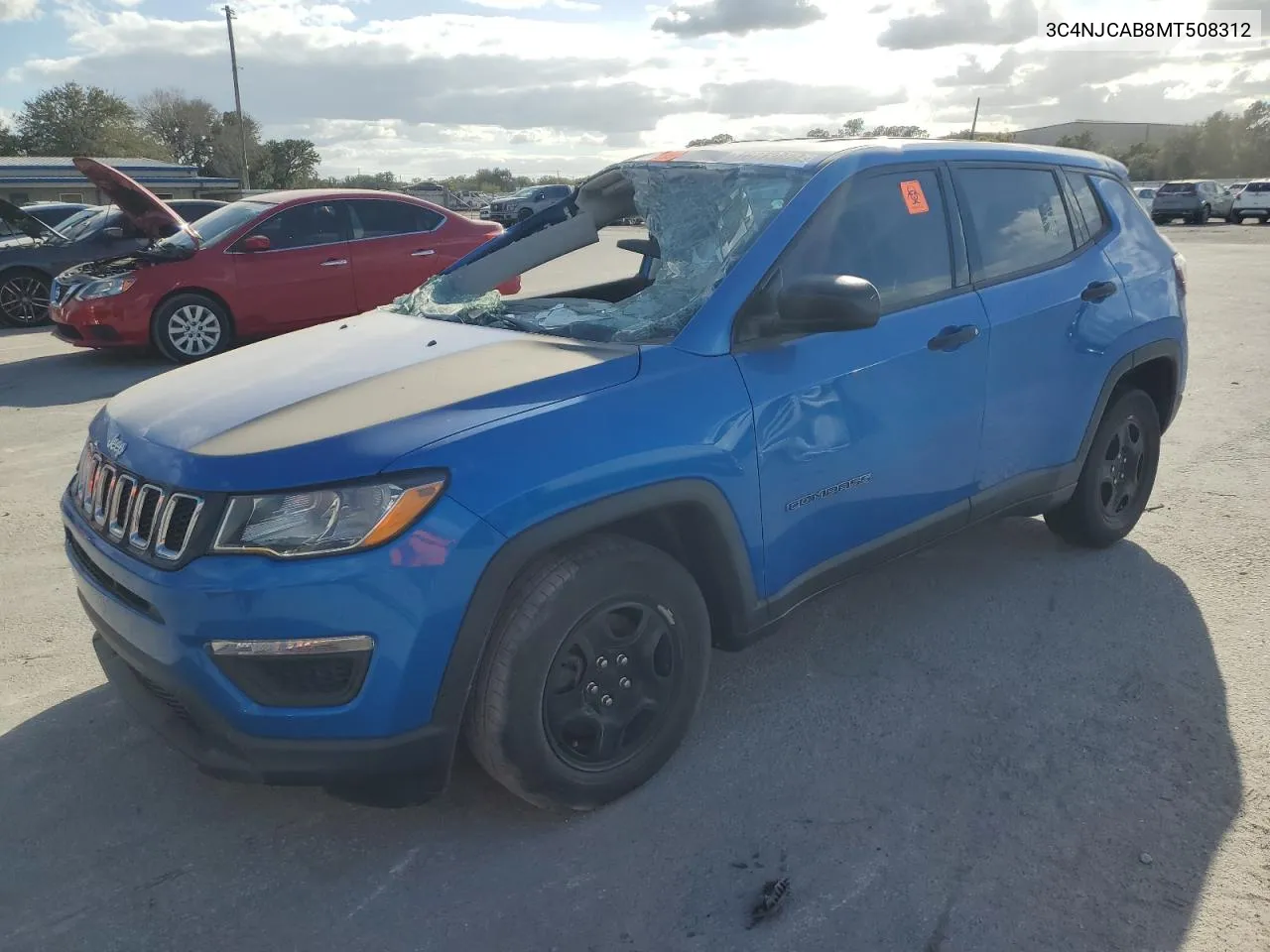 2021 Jeep Compass Sport VIN: 3C4NJCAB8MT508312 Lot: 76773824