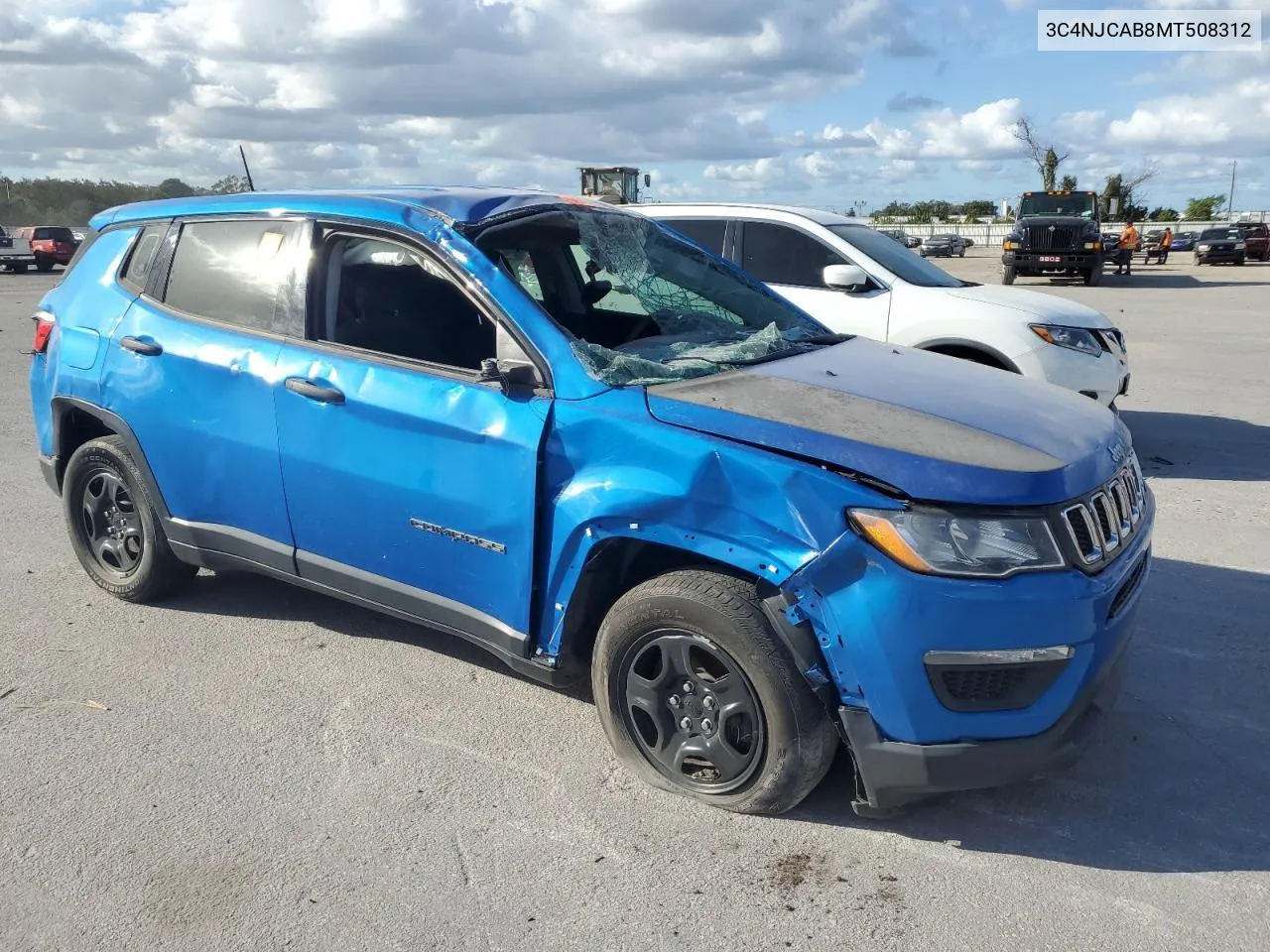 2021 Jeep Compass Sport VIN: 3C4NJCAB8MT508312 Lot: 76773824