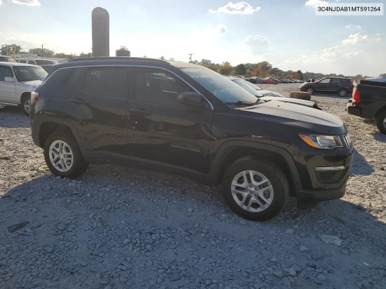 2021 Jeep Compass Sport VIN: 3C4NJDAB1MT591264 Lot: 76779094