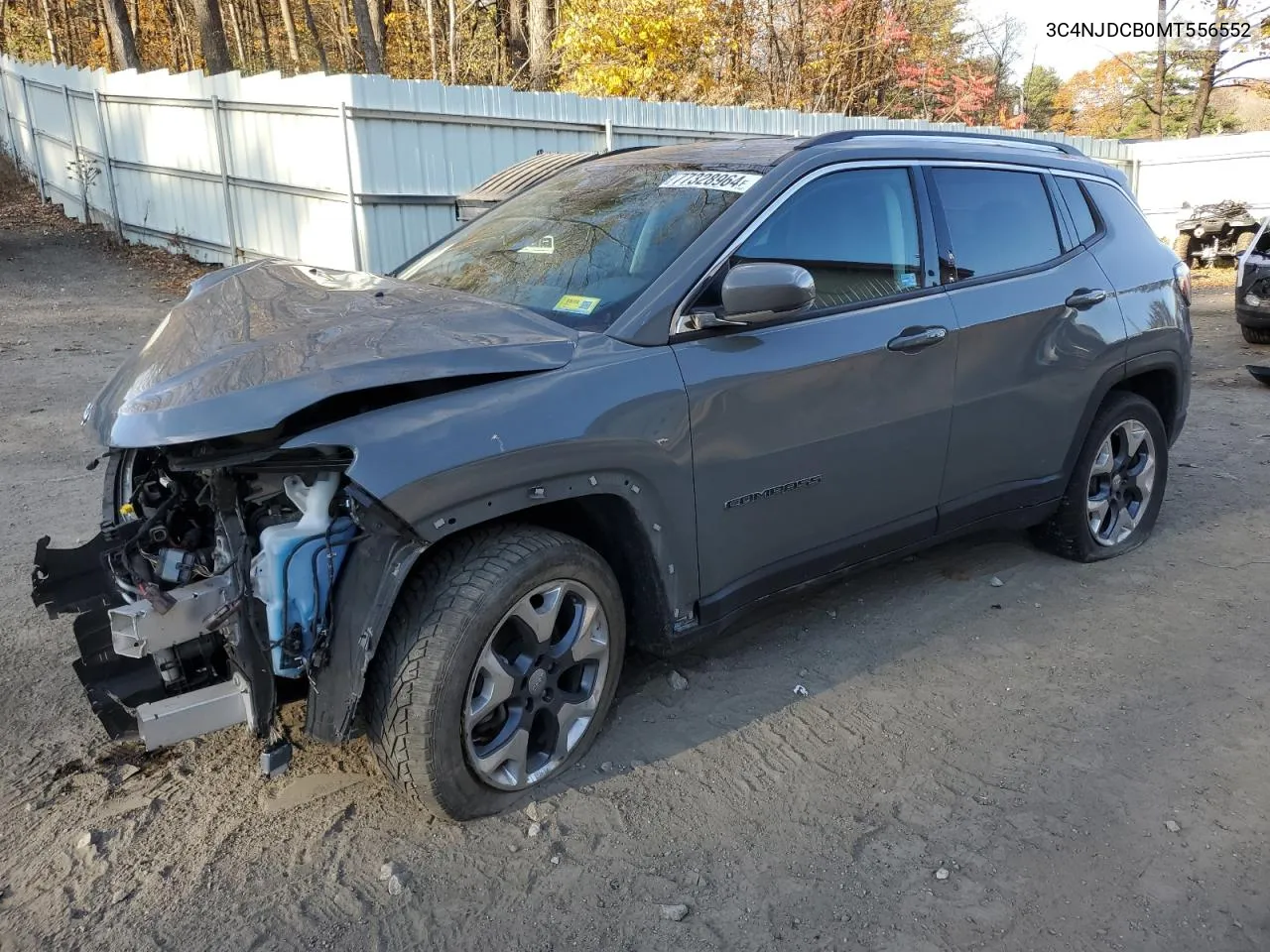 2021 Jeep Compass Limited VIN: 3C4NJDCB0MT556552 Lot: 77328964