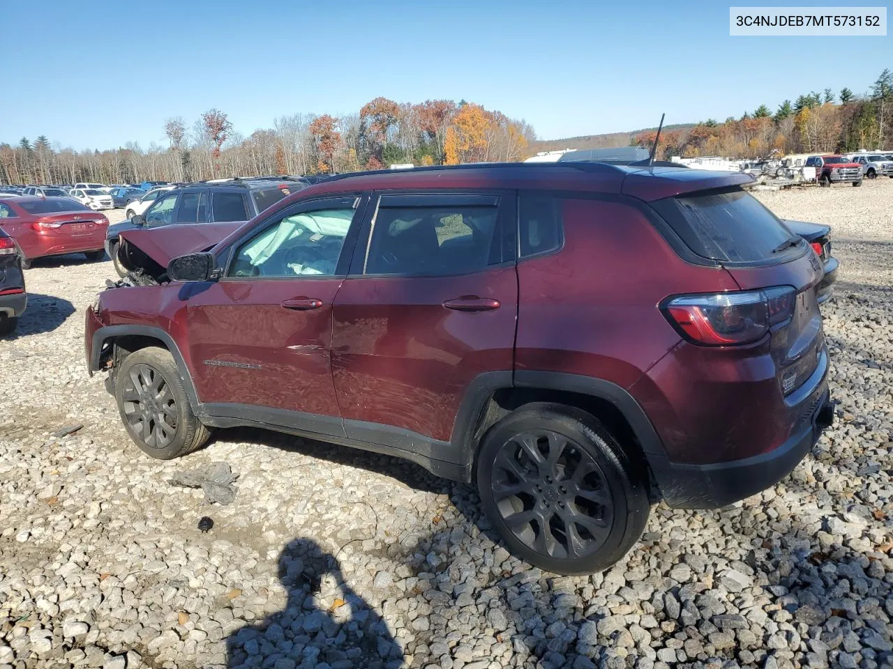 2021 Jeep Compass 80Th Edition VIN: 3C4NJDEB7MT573152 Lot: 77484694