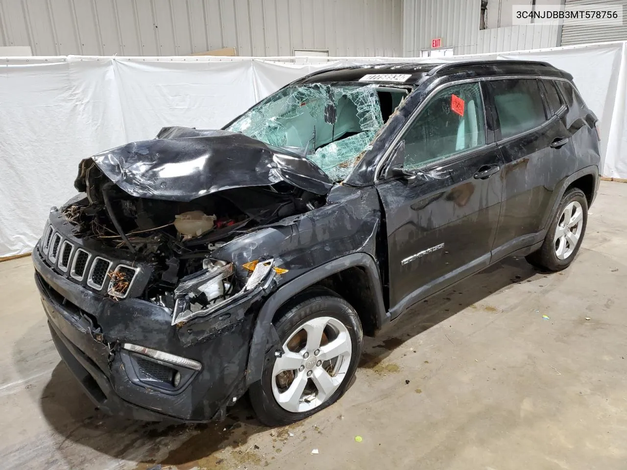 2021 Jeep Compass Latitude VIN: 3C4NJDBB3MT578756 Lot: 77758934