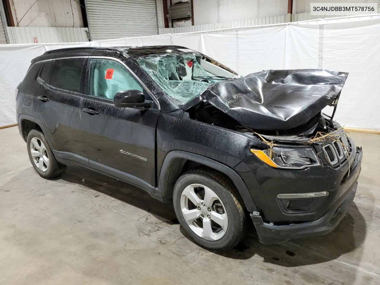 2021 Jeep Compass Latitude VIN: 3C4NJDBB3MT578756 Lot: 77758934