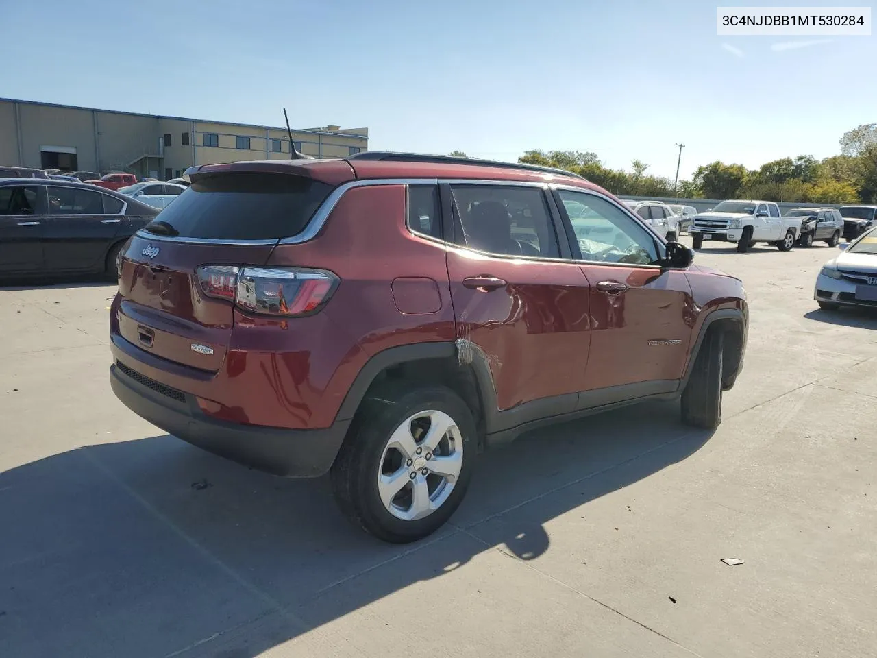 2021 Jeep Compass Latitude VIN: 3C4NJDBB1MT530284 Lot: 77760244