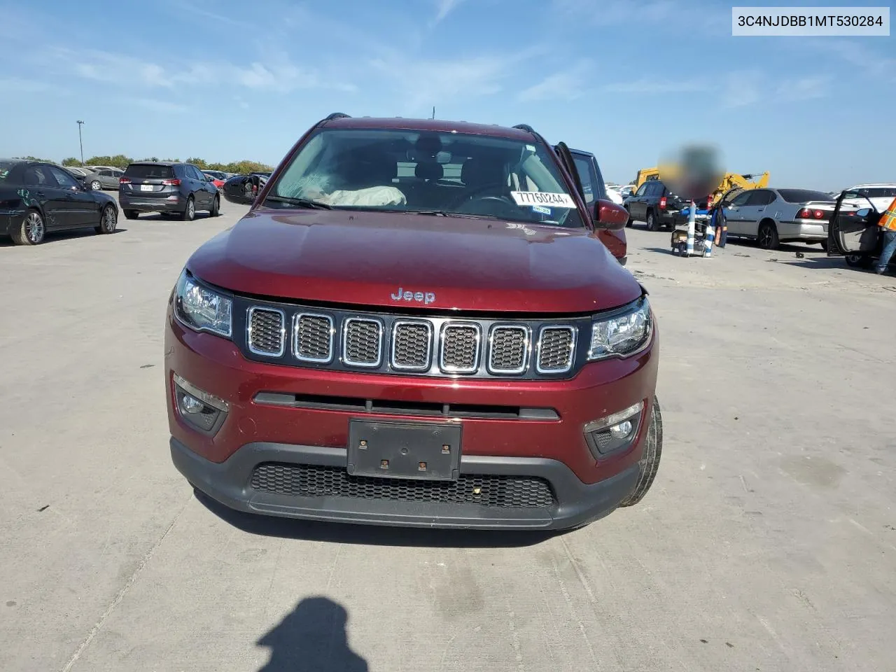 2021 Jeep Compass Latitude VIN: 3C4NJDBB1MT530284 Lot: 77760244