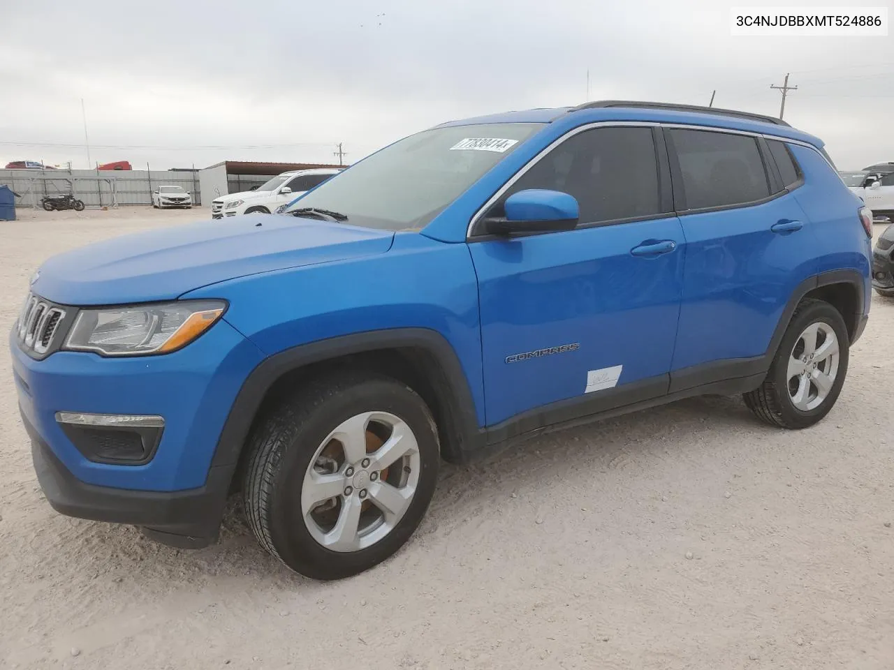 2021 Jeep Compass Latitude VIN: 3C4NJDBBXMT524886 Lot: 77830414