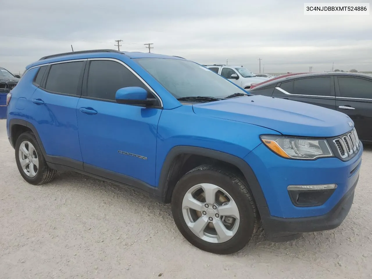 2021 Jeep Compass Latitude VIN: 3C4NJDBBXMT524886 Lot: 77830414