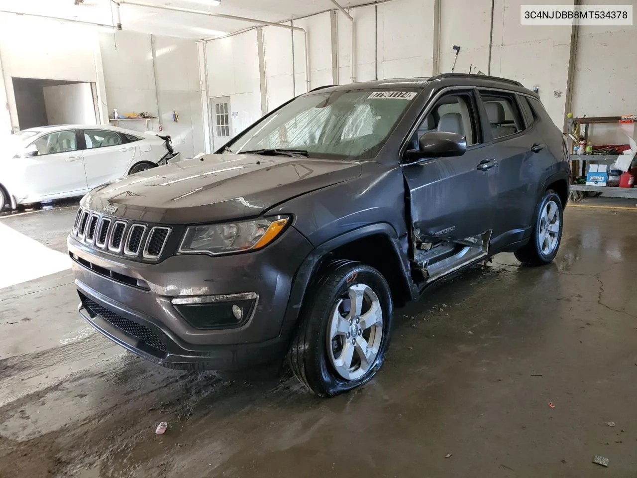 2021 Jeep Compass Latitude VIN: 3C4NJDBB8MT534378 Lot: 77901174