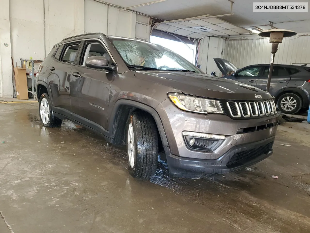 2021 Jeep Compass Latitude VIN: 3C4NJDBB8MT534378 Lot: 77901174