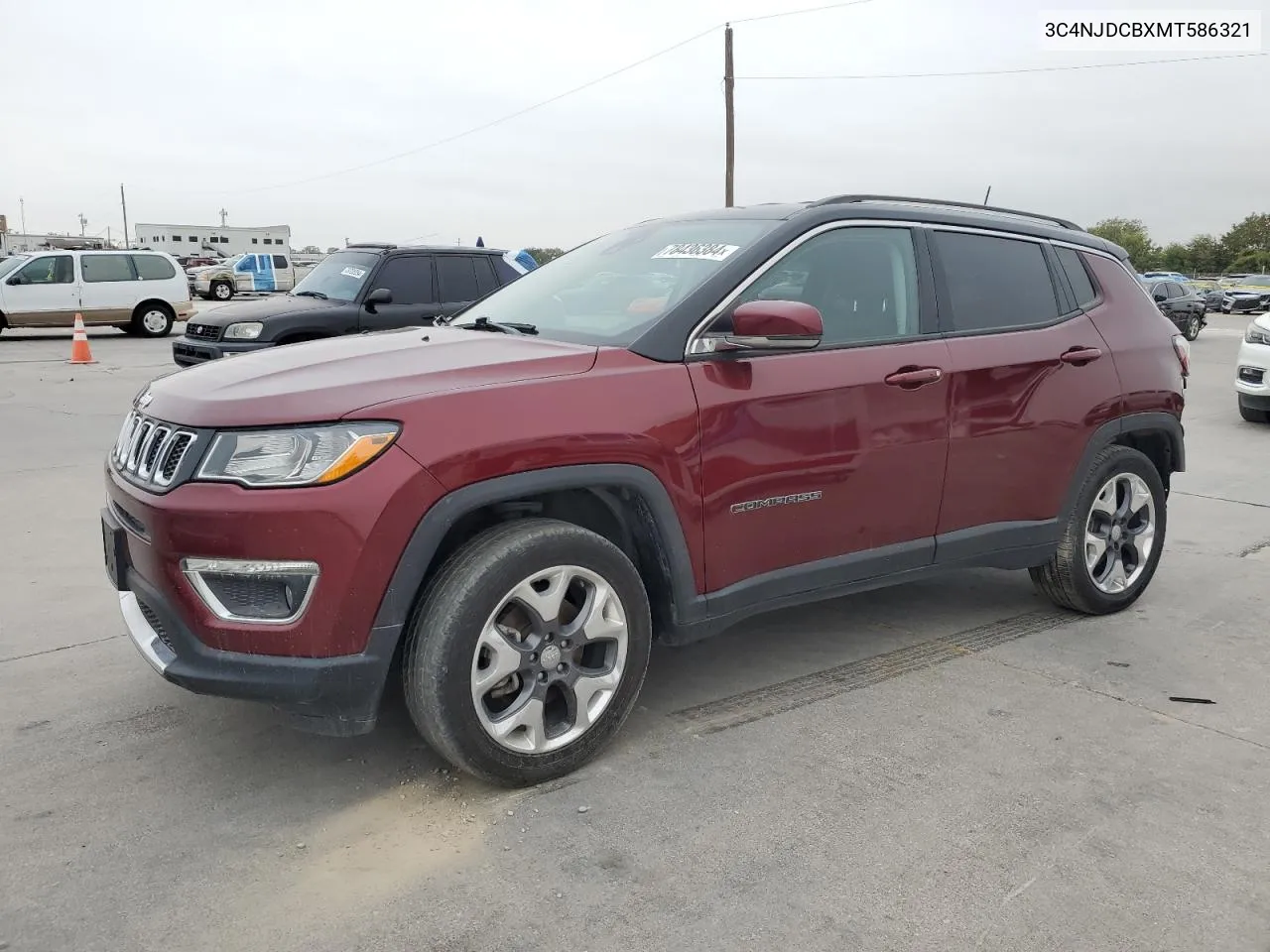 2021 Jeep Compass Limited VIN: 3C4NJDCBXMT586321 Lot: 78436384