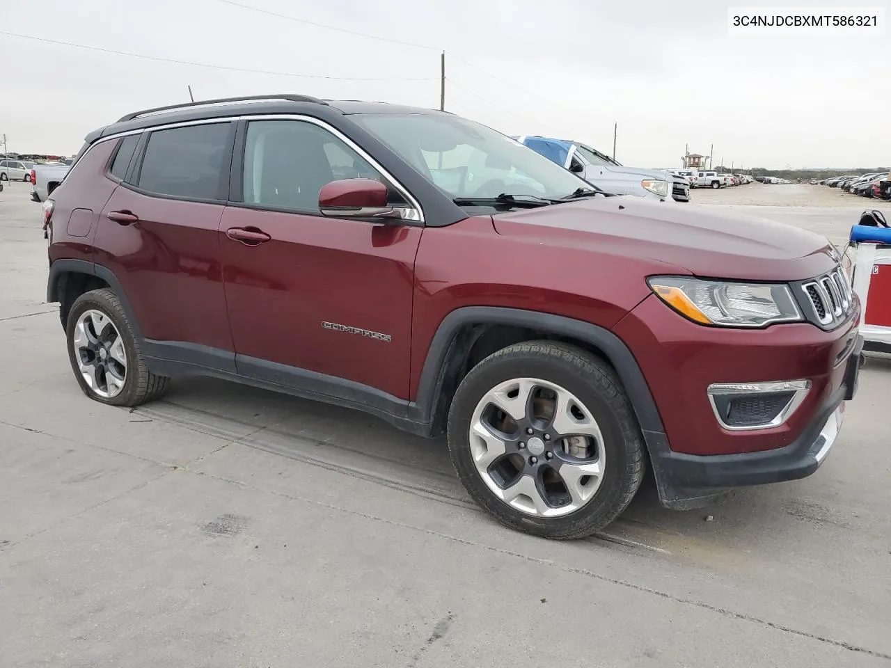 2021 Jeep Compass Limited VIN: 3C4NJDCBXMT586321 Lot: 78436384