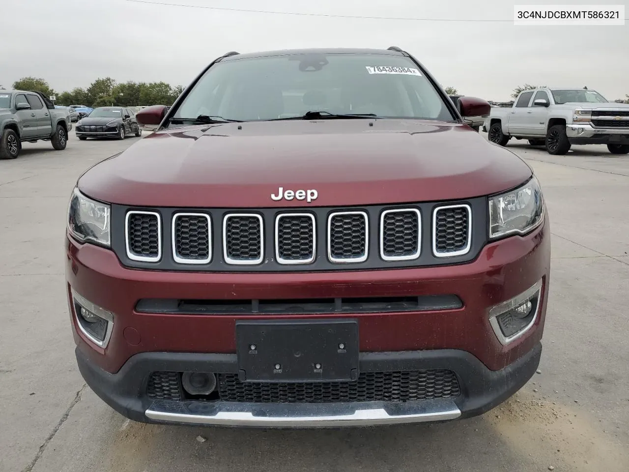 2021 Jeep Compass Limited VIN: 3C4NJDCBXMT586321 Lot: 78436384