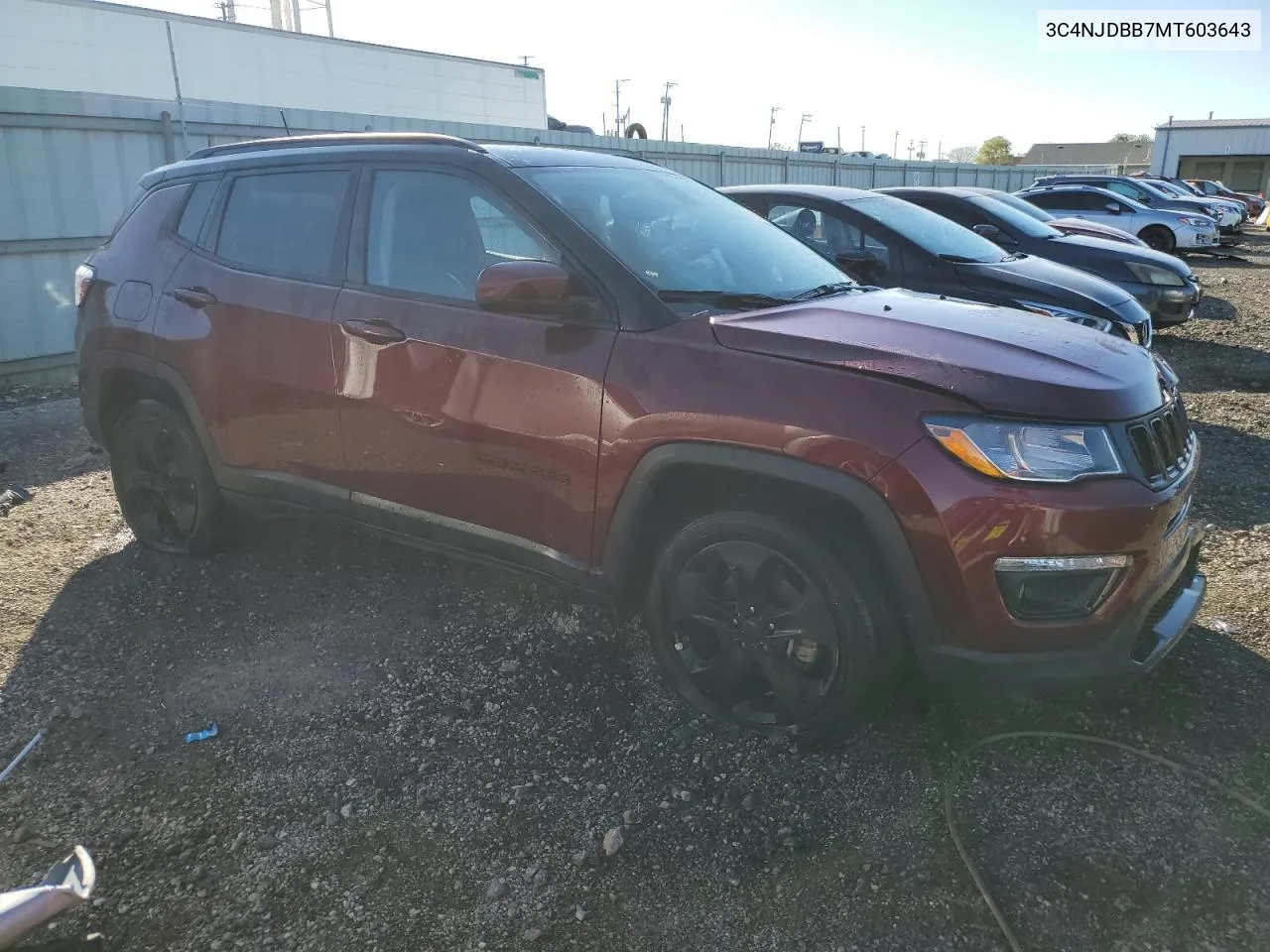 2021 Jeep Compass Latitude VIN: 3C4NJDBB7MT603643 Lot: 78616994