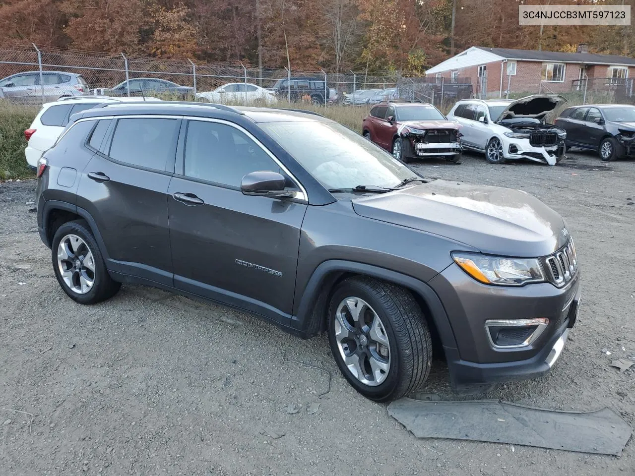 2021 Jeep Compass Limited VIN: 3C4NJCCB3MT597123 Lot: 78966514