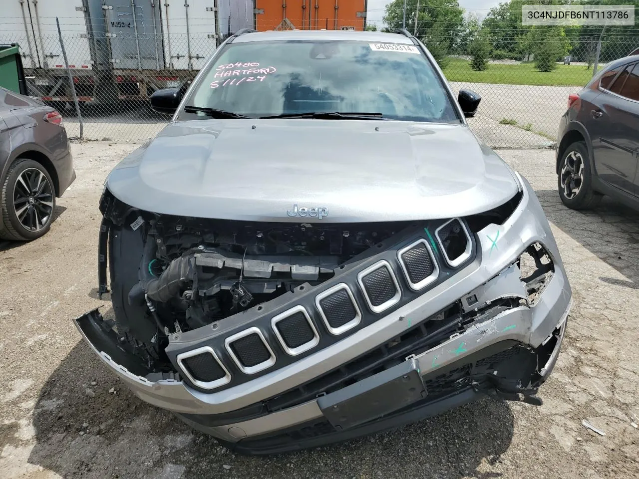 2022 Jeep Compass Latitude Lux VIN: 3C4NJDFB6NT113786 Lot: 54053314