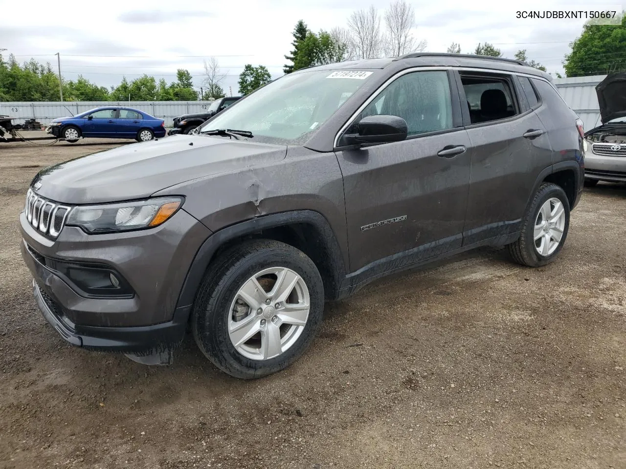 2022 Jeep Compass Latitude VIN: 3C4NJDBBXNT150667 Lot: 57197274