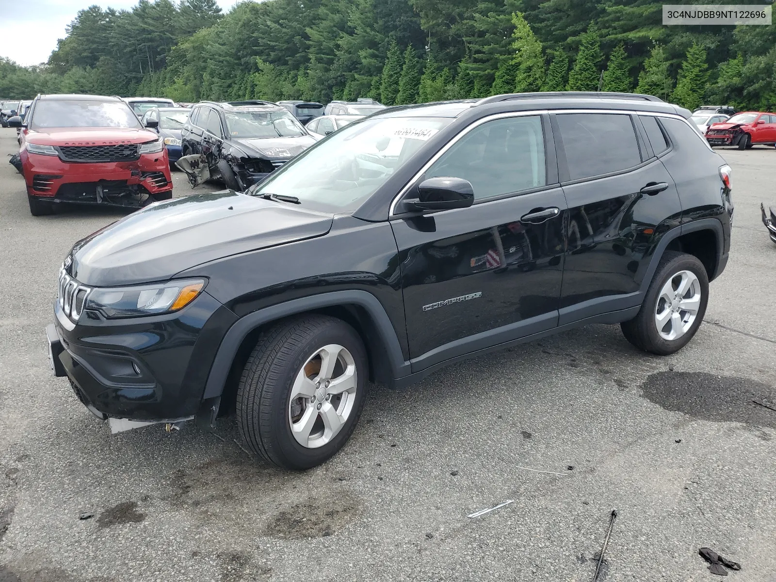 2022 Jeep Compass Latitude VIN: 3C4NJDBB9NT122696 Lot: 62881464