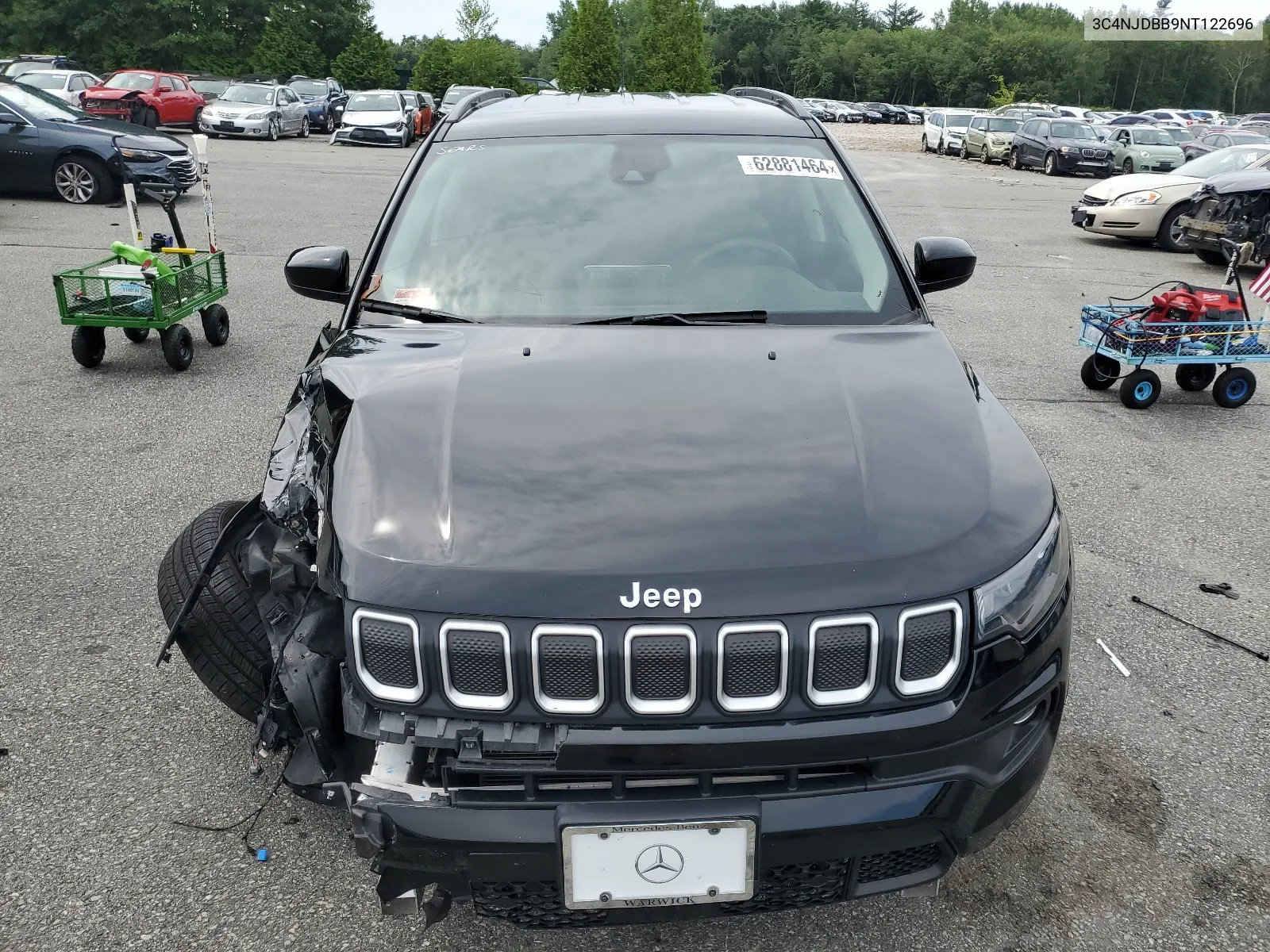 2022 Jeep Compass Latitude VIN: 3C4NJDBB9NT122696 Lot: 62881464