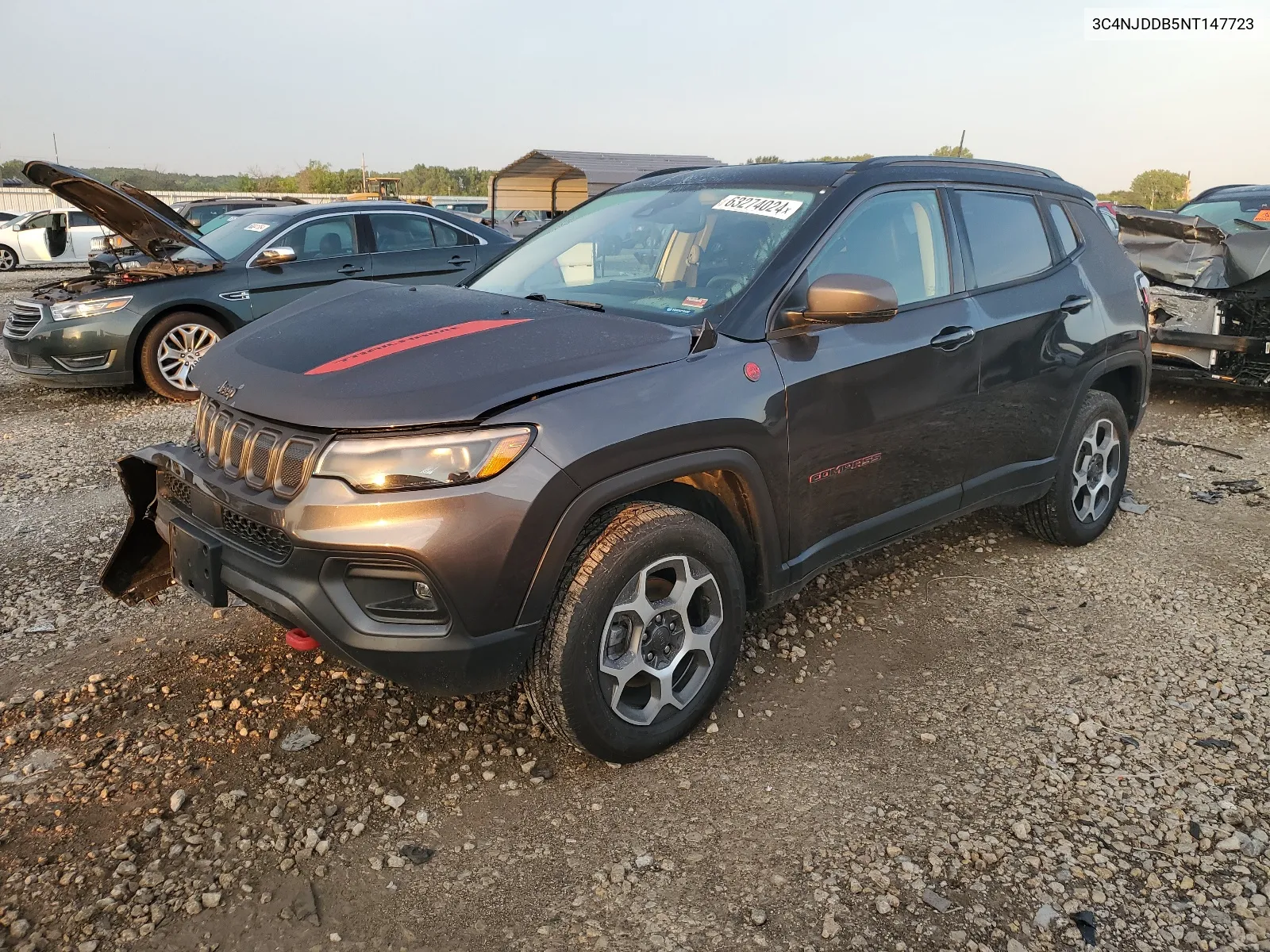 2022 Jeep Compass Trailhawk VIN: 3C4NJDDB5NT147723 Lot: 63274024