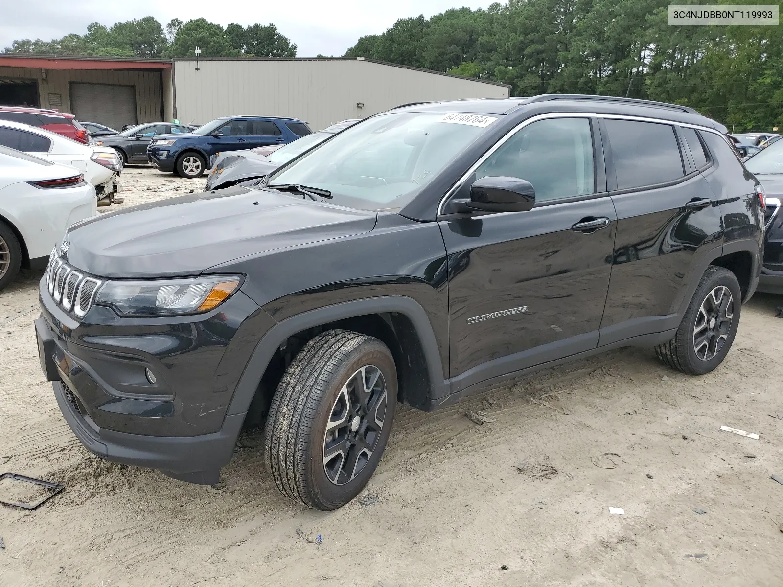 2022 Jeep Compass Latitude VIN: 3C4NJDBB0NT119993 Lot: 64748764