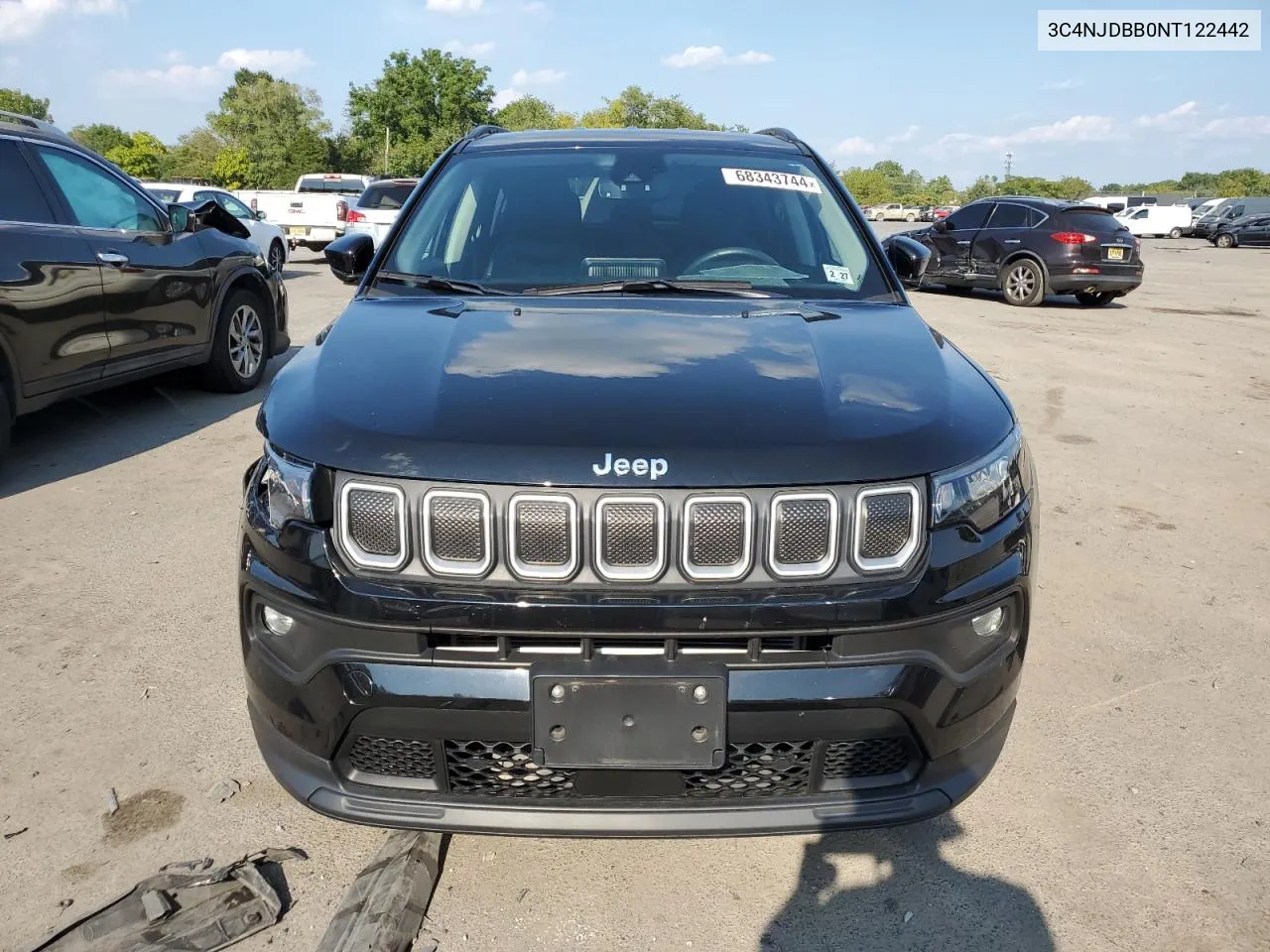 2022 Jeep Compass Latitude VIN: 3C4NJDBB0NT122442 Lot: 68343744