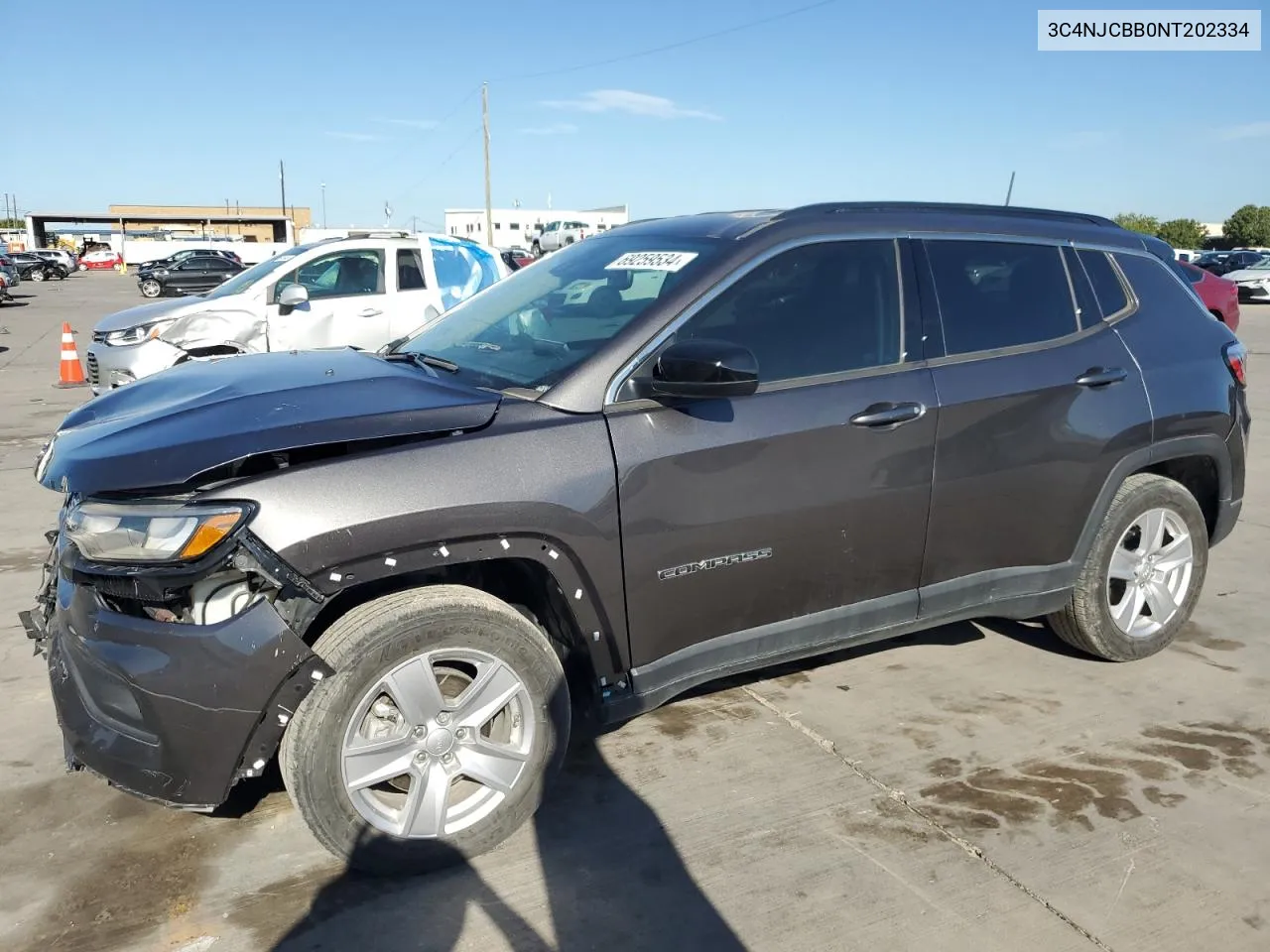 2022 Jeep Compass Latitude VIN: 3C4NJCBB0NT202334 Lot: 69259534