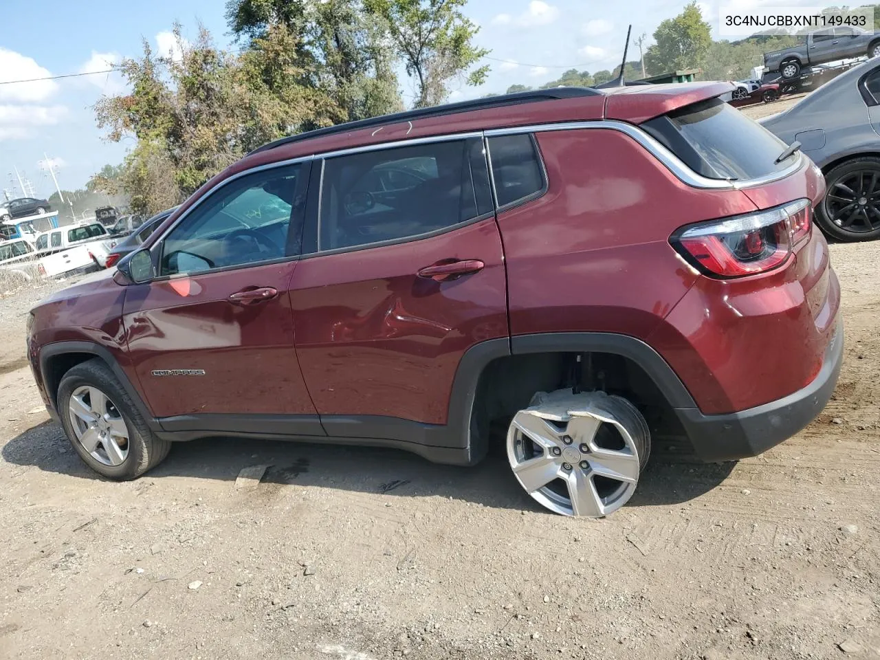 2022 Jeep Compass Latitude VIN: 3C4NJCBBXNT149433 Lot: 70430924