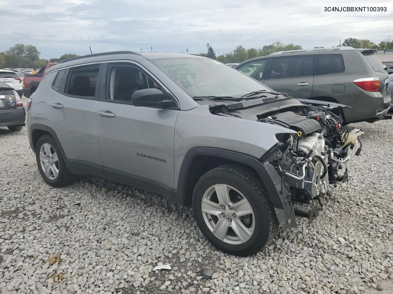 2022 Jeep Compass Latitude VIN: 3C4NJCBBXNT100393 Lot: 71491114