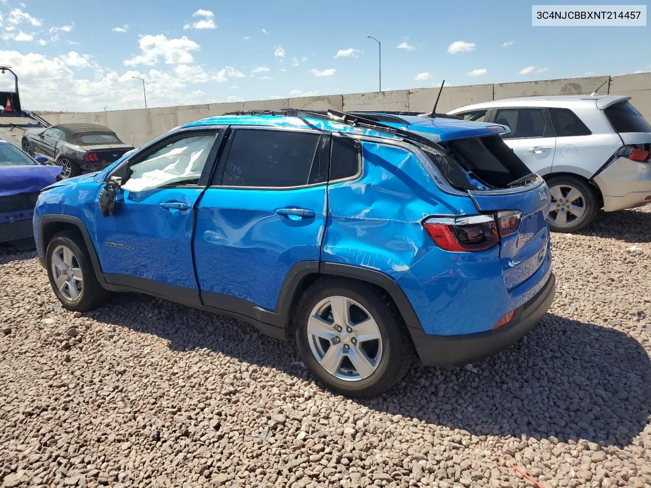 2022 Jeep Compass Latitude VIN: 3C4NJCBBXNT214457 Lot: 71833534