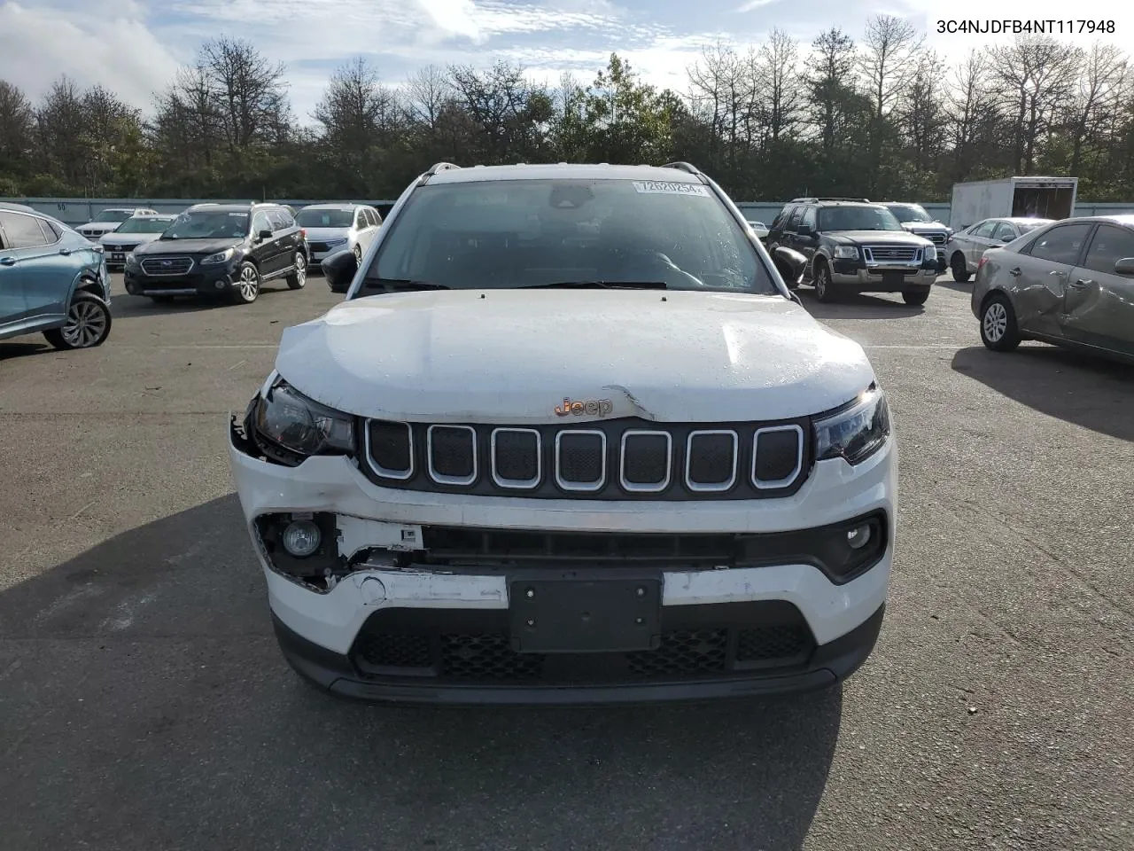 2022 Jeep Compass Latitude Lux VIN: 3C4NJDFB4NT117948 Lot: 72620254