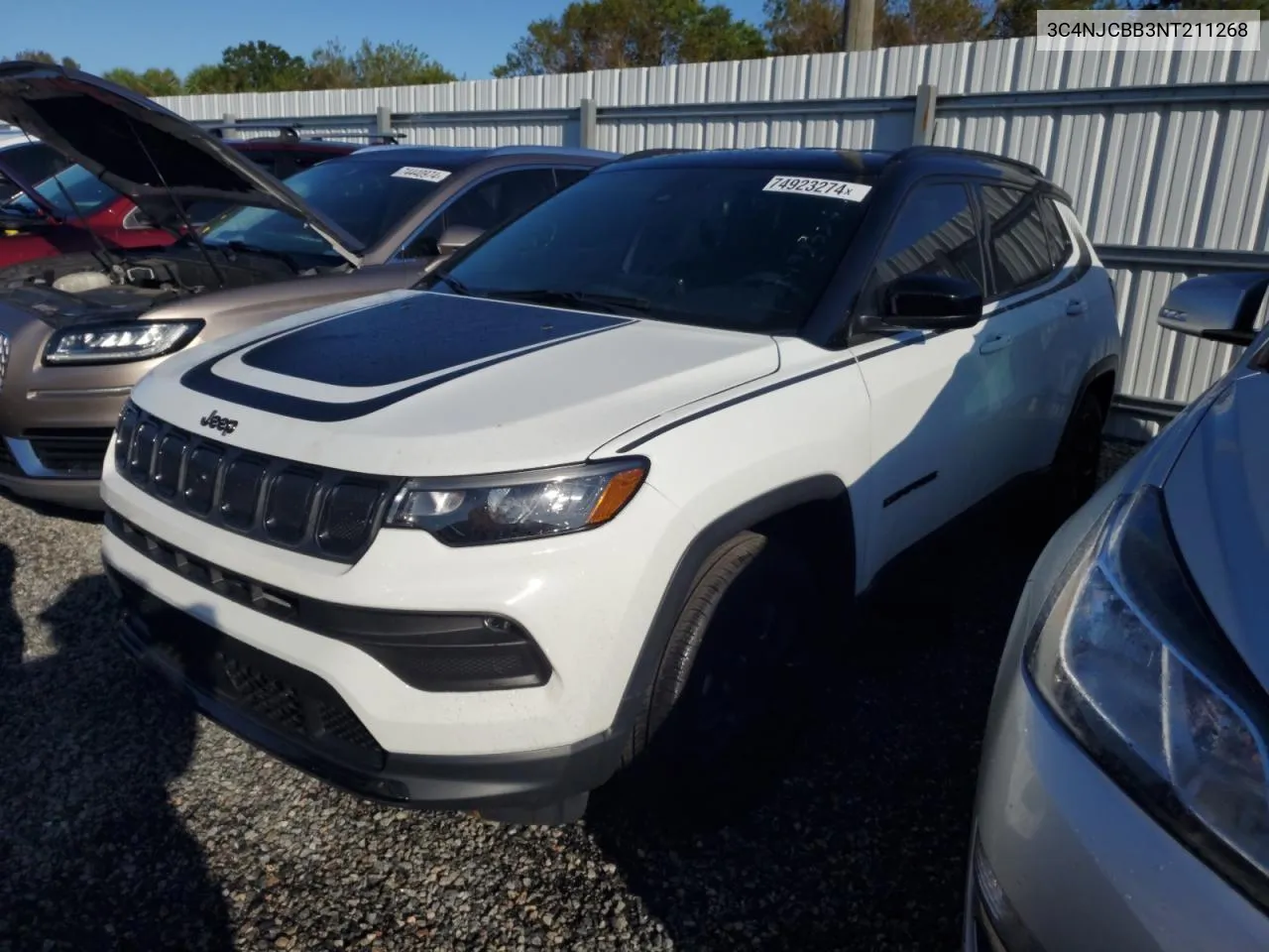 2022 Jeep Compass Latitude VIN: 3C4NJCBB3NT211268 Lot: 74923274