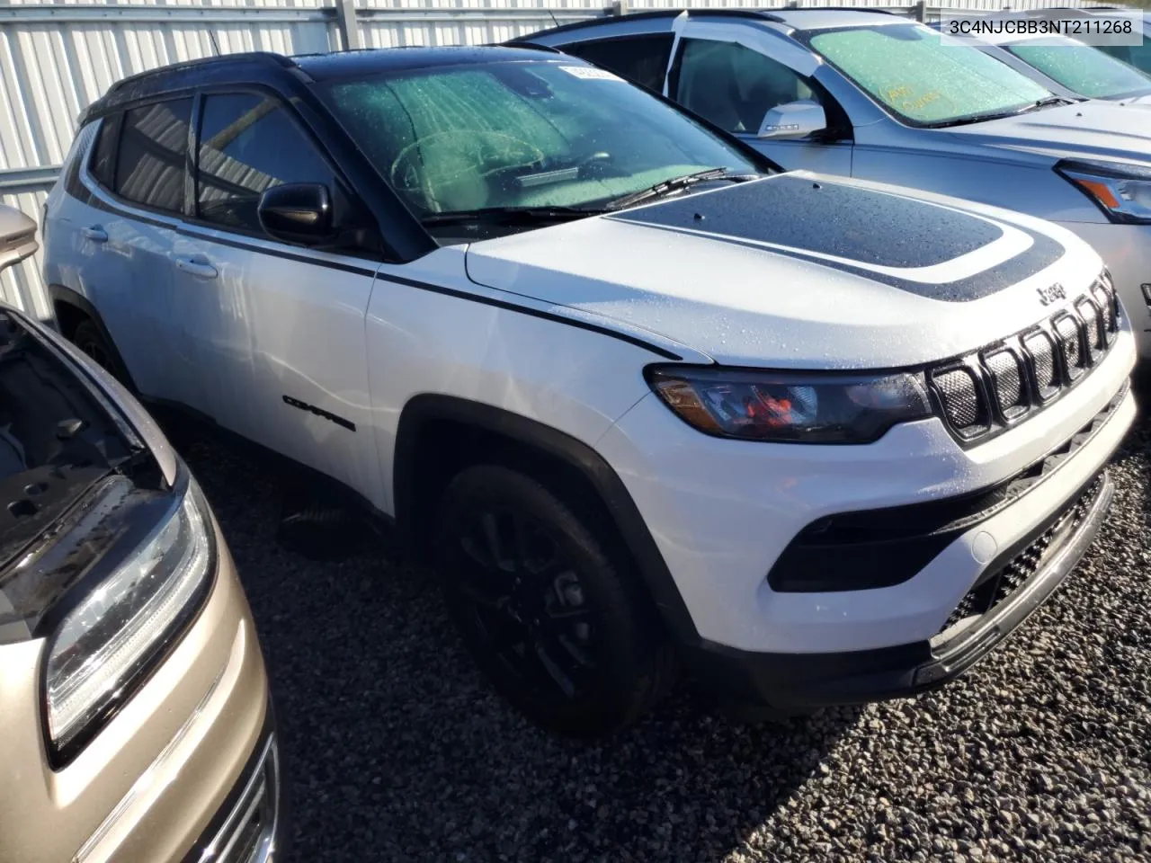 2022 Jeep Compass Latitude VIN: 3C4NJCBB3NT211268 Lot: 74923274