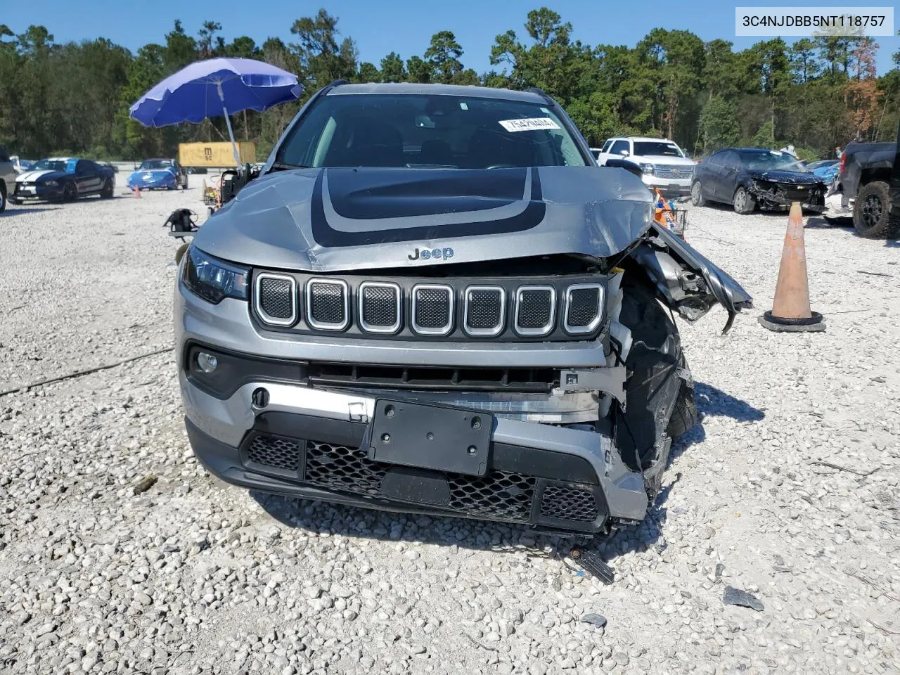 2022 Jeep Compass Latitude VIN: 3C4NJDBB5NT118757 Lot: 75429404