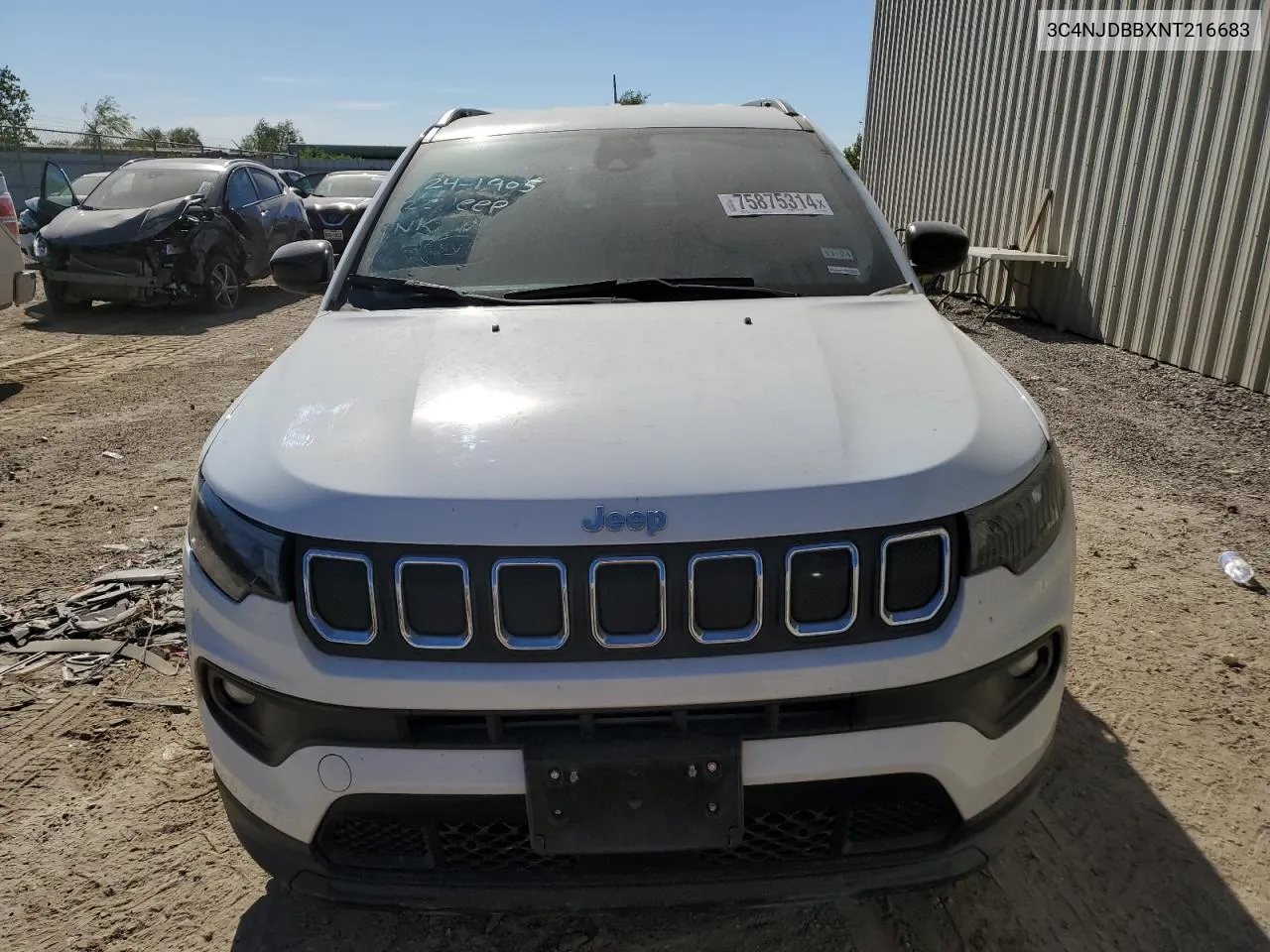 2022 Jeep Compass Latitude VIN: 3C4NJDBBXNT216683 Lot: 75875314