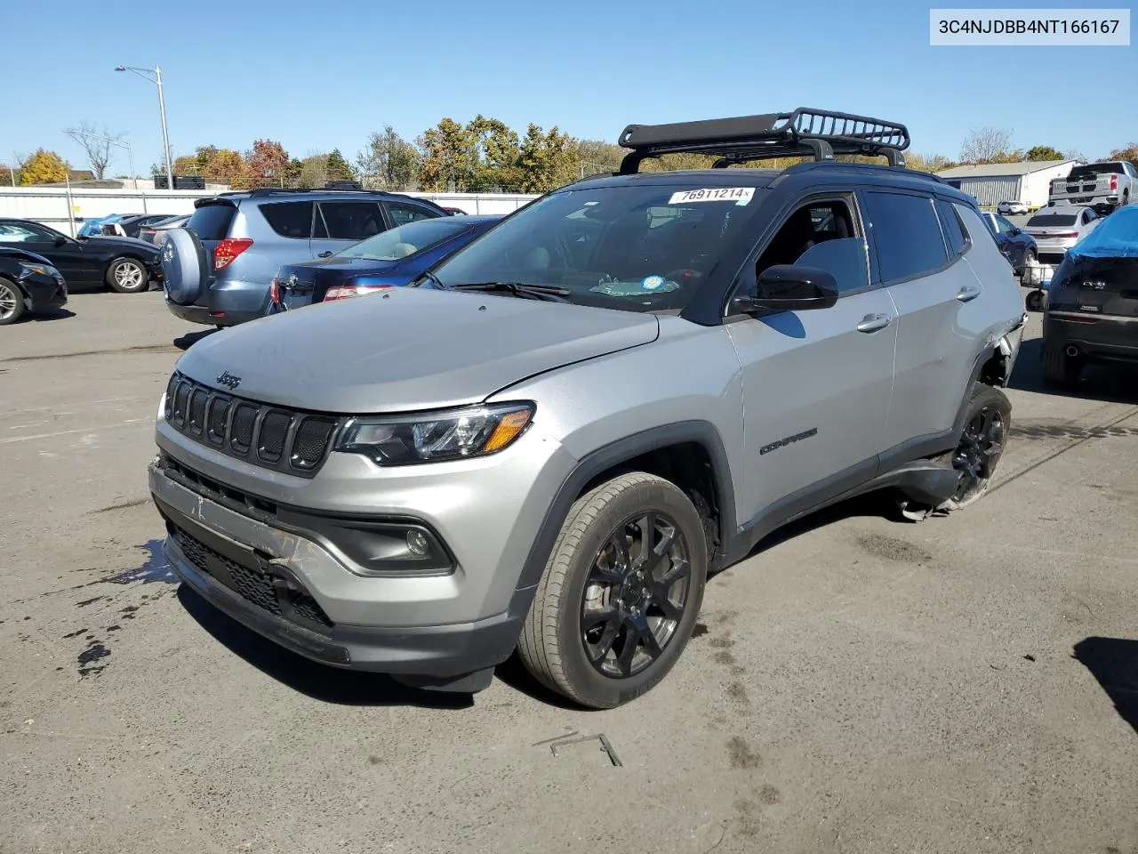 2022 Jeep Compass Latitude VIN: 3C4NJDBB4NT166167 Lot: 76911214