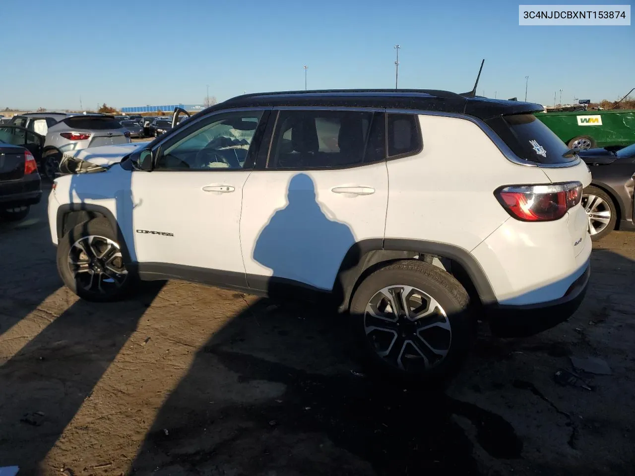 2022 Jeep Compass Limited VIN: 3C4NJDCBXNT153874 Lot: 77322424