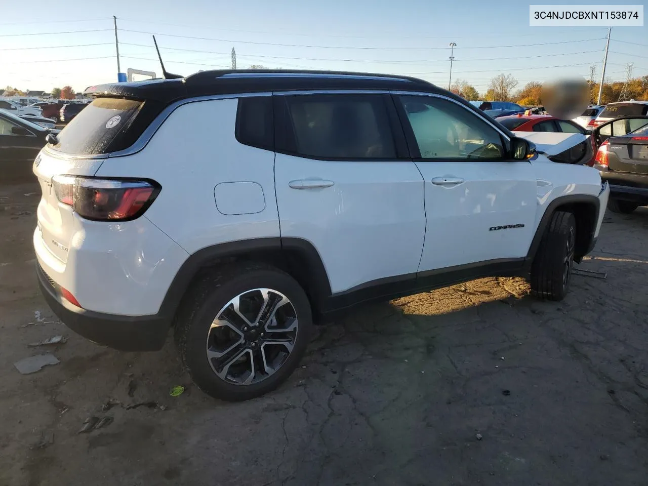 2022 Jeep Compass Limited VIN: 3C4NJDCBXNT153874 Lot: 77322424