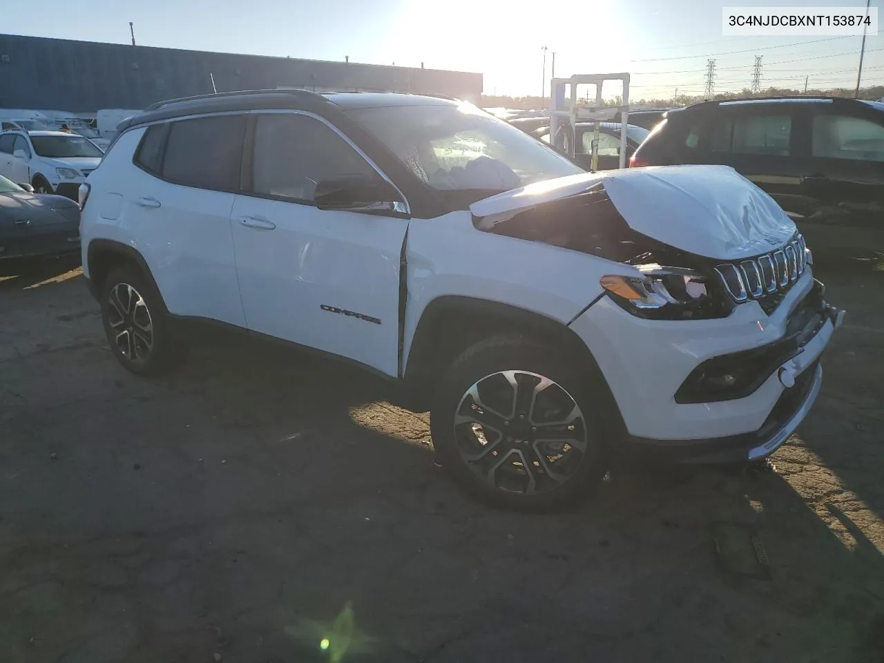 2022 Jeep Compass Limited VIN: 3C4NJDCBXNT153874 Lot: 77322424