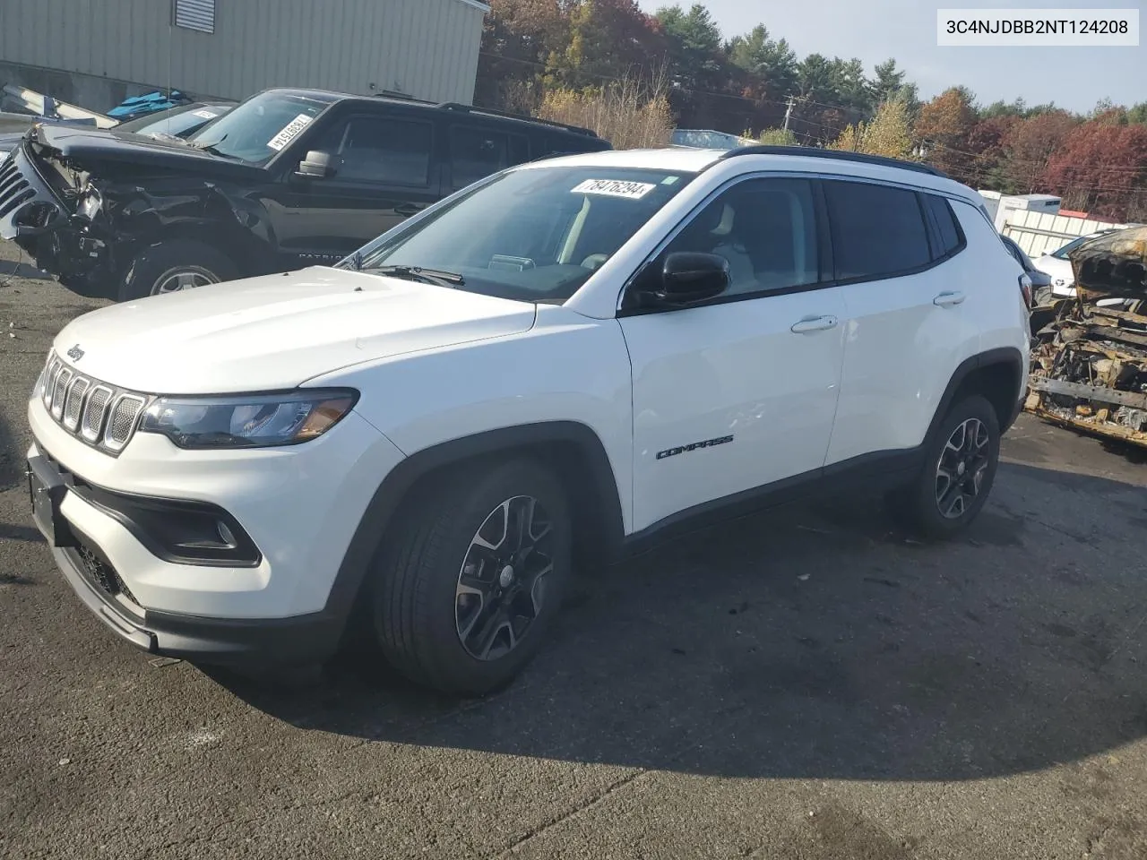 2022 Jeep Compass Latitude VIN: 3C4NJDBB2NT124208 Lot: 78476294