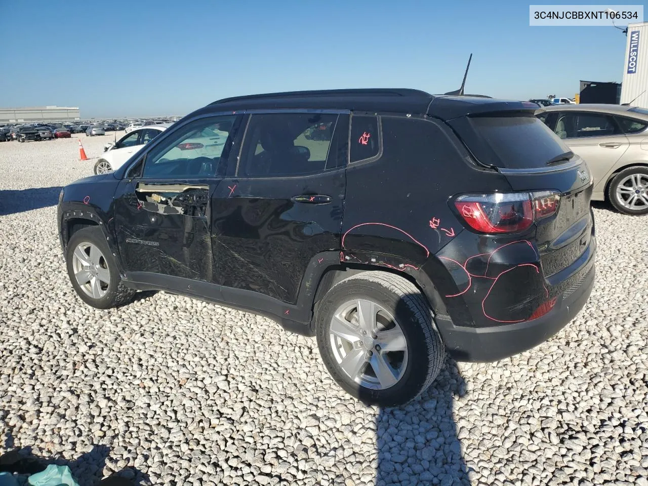 2022 Jeep Compass Latitude VIN: 3C4NJCBBXNT106534 Lot: 80285004