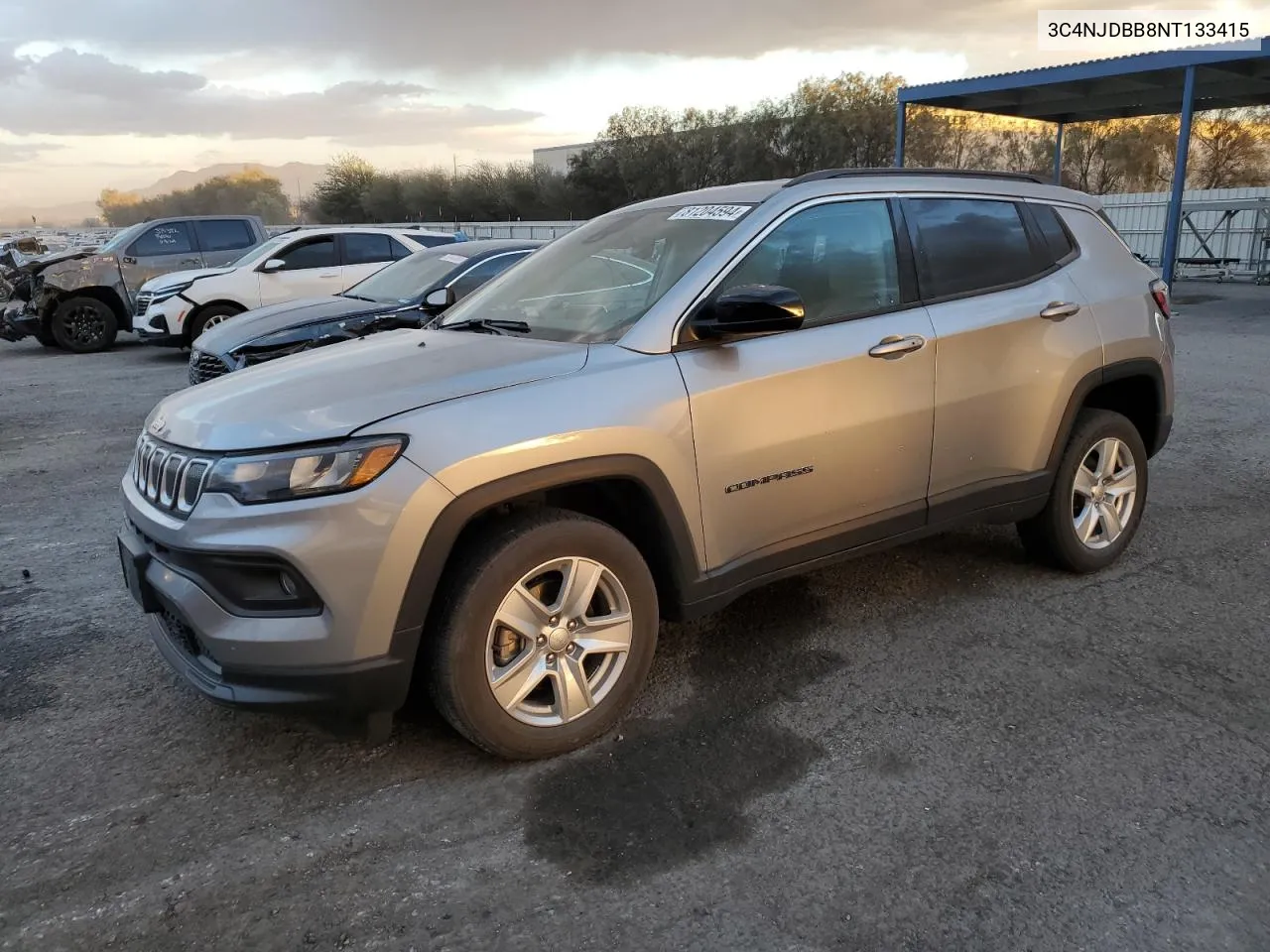 2022 Jeep Compass Latitude VIN: 3C4NJDBB8NT133415 Lot: 81204594