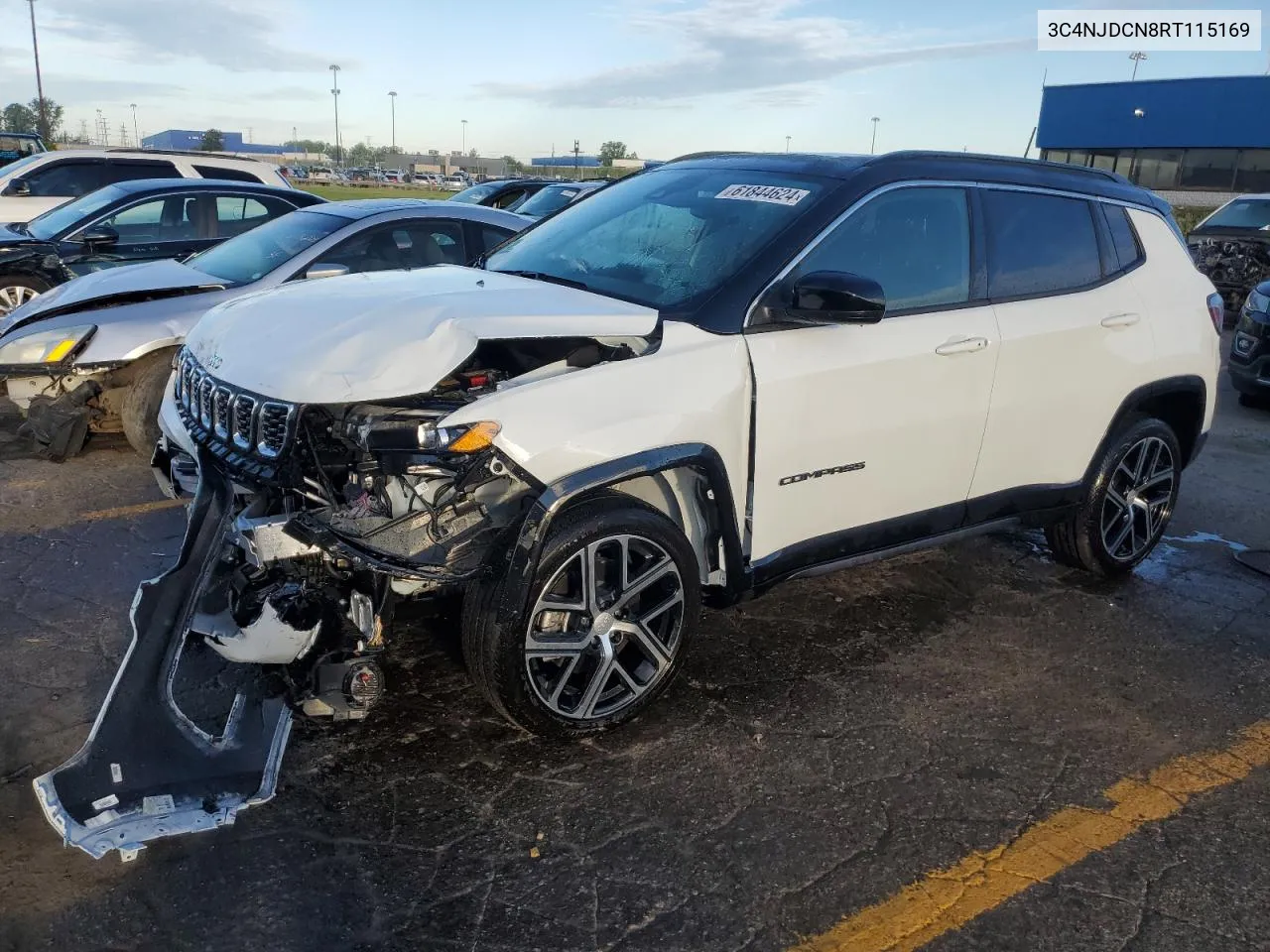 2024 Jeep Compass Limited VIN: 3C4NJDCN8RT115169 Lot: 61844624