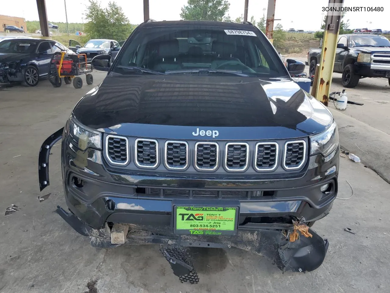 2024 Jeep Compass Latitude VIN: 3C4NJDBN5RT106480 Lot: 68798754