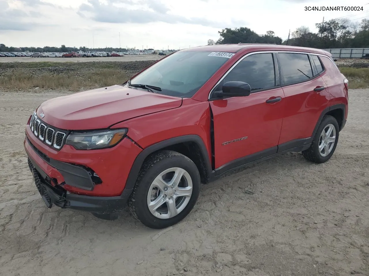 2024 Jeep Compass Sport VIN: 3C4NJDAN4RT600024 Lot: 71503174