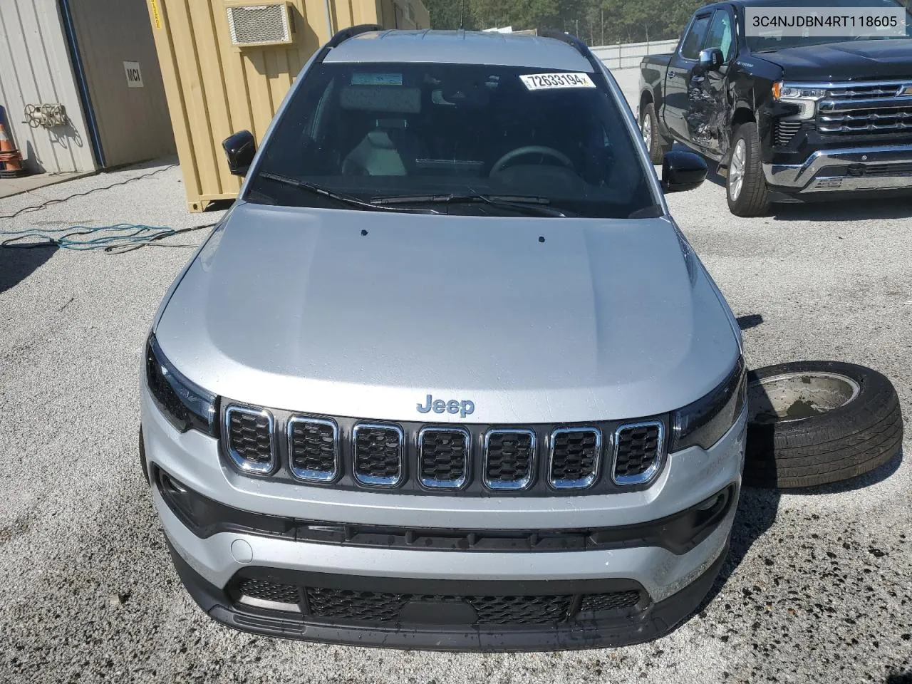 2024 Jeep Compass Latitude VIN: 3C4NJDBN4RT118605 Lot: 72633194