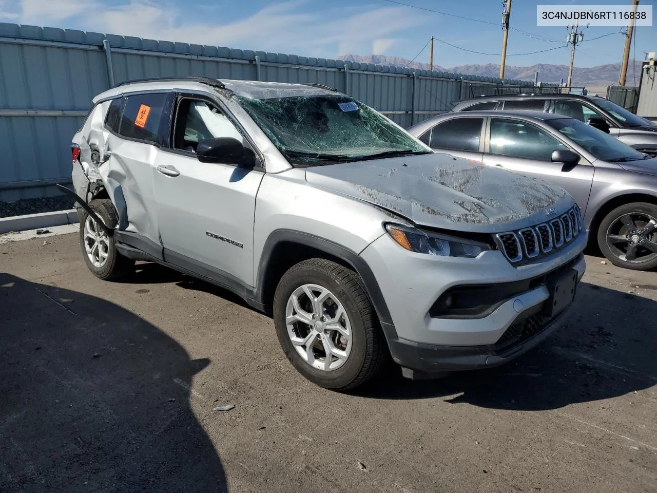 2024 Jeep Compass Latitude VIN: 3C4NJDBN6RT116838 Lot: 74887834