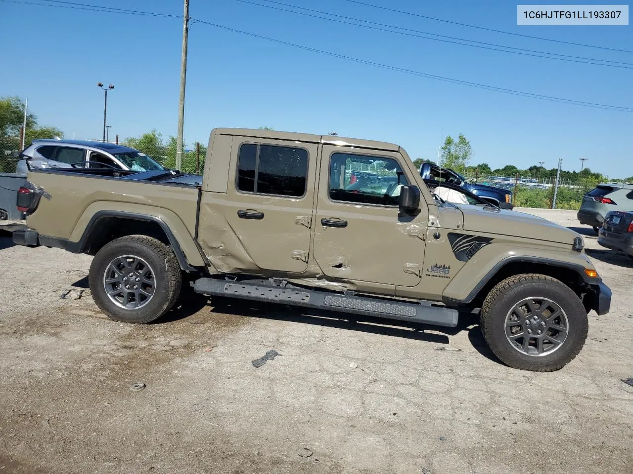 2020 Jeep Gladiator Overland VIN: 1C6HJTFG1LL193307 Lot: 60503854